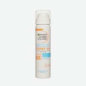 Солнцезащитный спрей для лица с гиалуроновой кислотой Garnier Ambre Solaire SPF 50+ 75мл