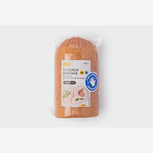 Колбаса варёная из курицы и кусочками филе индейки 400 г