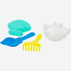 Игрушка ПОЛЕСЬЕ Набор №560: лопатка, грабельки, формочки, Арт. 57532