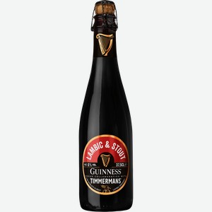 Напиток пивной темный TIMMERMANS Lambic&Stout фильтрованный пастеризованный 6%, 0.375л