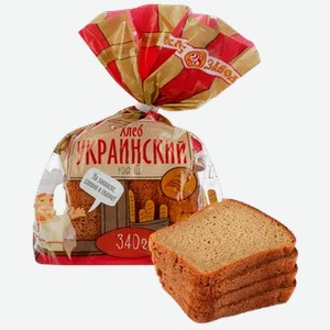 Хлеб Украинский новый нарезка, 340 г