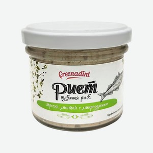 Риет Greenadini треска минтай с микрозеленью 100г