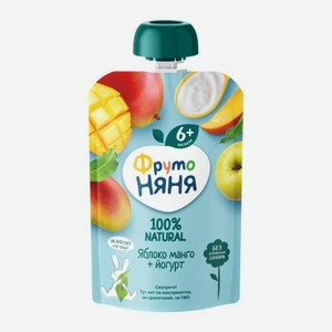 Пюре из яблока и манго с йогуртом с 6 месяцев Фрутоняня 90г 90 г