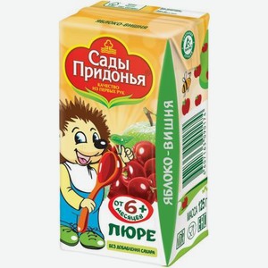 Пюре Сады Придонья Яблоко вишня 125г 125 г