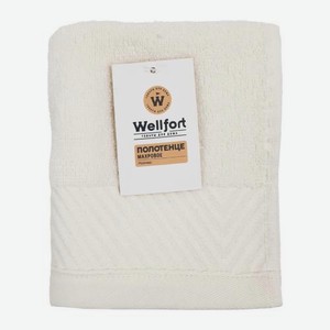 Махровое полотенце 30*50см Чизкейк с бортом Wellfort 60 г