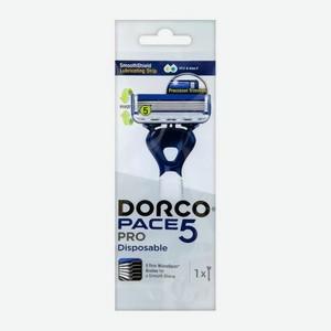 Одноразовый станок для бритья 5 лезвия мужской Dorco Pace 5 Pro 12 г