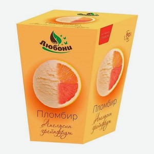 Мороженое пломбир апельсин грейпфрут в вафельном стаканчике Любони 15% 90г 90 г