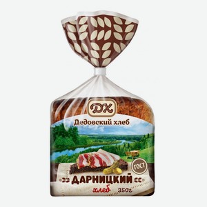 Хлеб ржано-пшеничный Дарницкий «Дедовский хлеб» формовой ГОСТ нарезка, 350 г