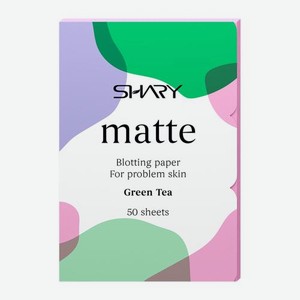 Салфетки для лица Shary Матирующие для проблемной кожи Зеленый чай 50шт 88 г
