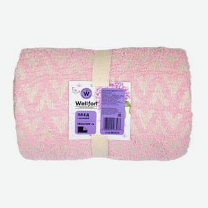 Плед с бахромой розовый Wellfort Гортензия 150*200см 930 г