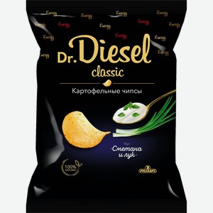 Чипсы Turbo Diesel со вкусом сметана и лук картофельные, 120г