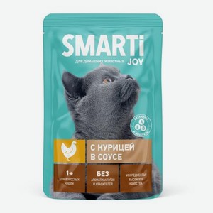 Влажный корм для кошек с курицей в соусе Smarti Joy 75г 75 г