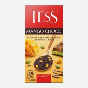 Чёрный чай Tess Дубайский шоколад и Манго 25пак 38 г