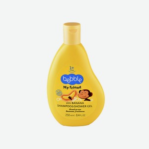 Шампунь и гель д/душа 2в1 Bebble с ароматом банана(1 год+) 2