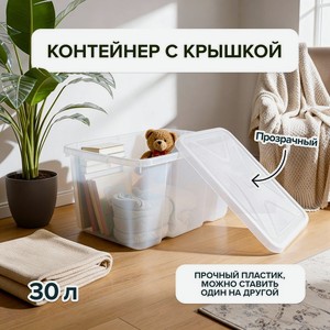 Контейнер для хранения 30 л с крышкой,хп