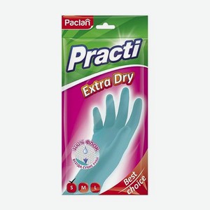 Латексные перчатки с хлопковым напылением р.s Practi Extra Dry Paclan 49 г