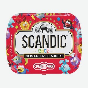 Конфеты освежающие без сахара малина Смешарики Scandic 14г 14 г