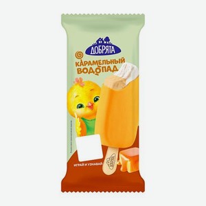 Мороженое Добрята эскимо двухслойное пломбир с ароматом ванили крем-брюле в глазури со вкусом карамели 12% 60г 60 г