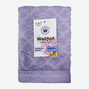Салфетка махровая Wellfort Гортензия 30*30см 40 г