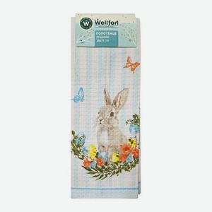 Полотенце рушник Зайки Wellfort 30*80см 40 г