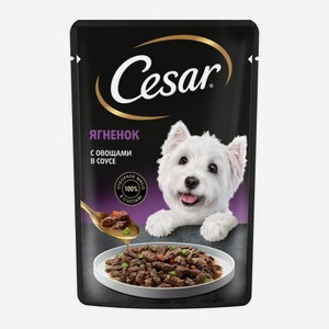 Влажный корм для собак с ягненком и овощами в соусе Cesar 85г 85 г