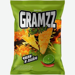 Начос кукурузные Gramzz со вкусом чили и лайма, 55г