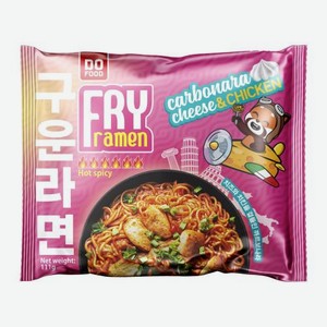 Лапша быстрого-приготовления карбонара сыр и курица Fry Ramen 111г 111 г
