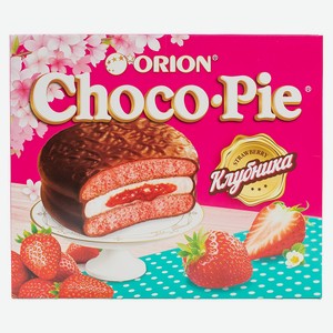 Мучное кондитерское изделие в глазури Choco Pie Strawberry 3