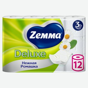 Туалетная Бумага Zemma Deluxe Ромашка 3cл 12шт