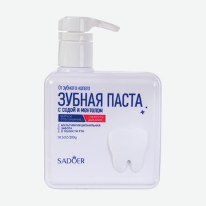 Зубная паста, SADOER, с содой и ментолом, 300 г