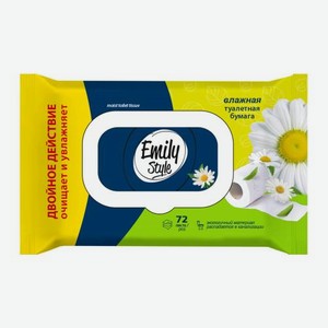 Влажная туалетная бумага очищает и увлажняет Emily Style 72шт 296 г
