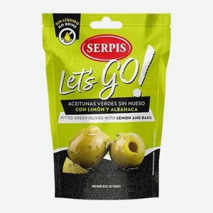 Оливки зеленые с лимоном и базиликом без косточек Let s Go! 70г 70 г