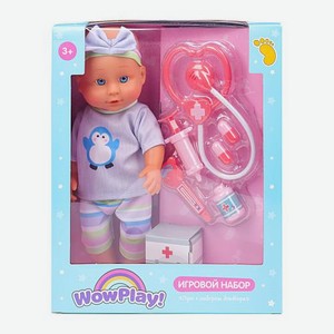 Игровой набор Wowplay! Пупс с набором доктора 30см 350 г