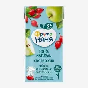 Сок из яблок и шиповника с 5 месяцев Фрутоняня 200мл 200 г