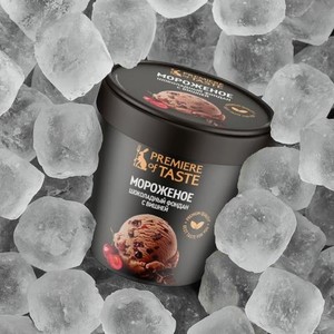 Мороженое Шоколадный фондан с вишней Premiere of Taste 330г 330 г