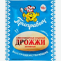 Дрожжи Хлебопекарные Приправыч, Активные, 10 Г