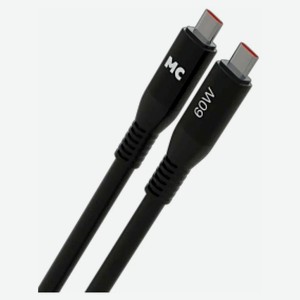 Кабель More Choice K83AA 60W TYPE-C-TYPE-C черный, 1 м
