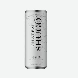Вино игристое  Шато Шуго  сладкое белое 0,25л 11,5% банка