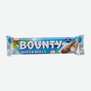 Вафельные трубочки, Bounty Wafer Rolls, 24 г