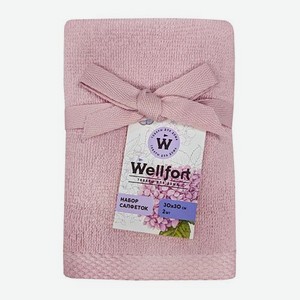 Набор махровых салфеток 30*30см Гортензия Wellfort 80 г