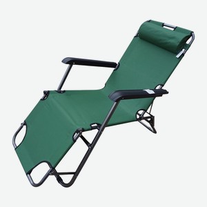Шезлонг Практичный выбор 153х60х78см зеленый/красный SY-008G