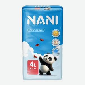 Подгузники 4L 9-14кг Nani 40шт 1.11 кг