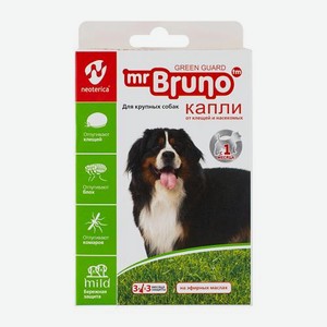 Капли для собак от клещей и насекомых Mr.Bruno 4мл в ассортименте 50 г