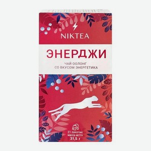 Чай зелёный оолонг Энерджи со вкусом энергетика Niktea 21пак 32 г