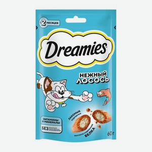 Лакомство для кошек с лососем Dreamies 60г 60 г