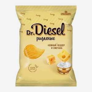 Чипсы рифленые Нежный чеддер и сметана Dr. Diesel 120г 120 г