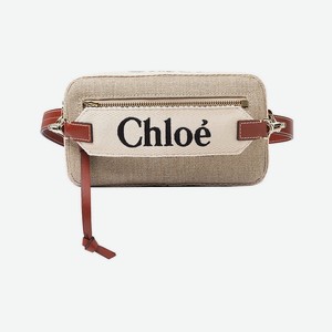 CHLOE Сумка Woody Linen, Бежевый