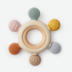 HAPPY BABY Прорезыватель силиконовый, sand
