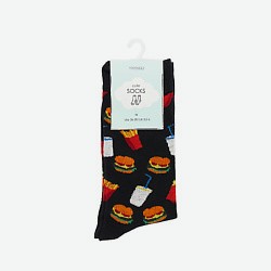 Носки модель Burger, цвет черный