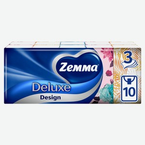 Платки носовые Zemma дизайн 3сл 10шт